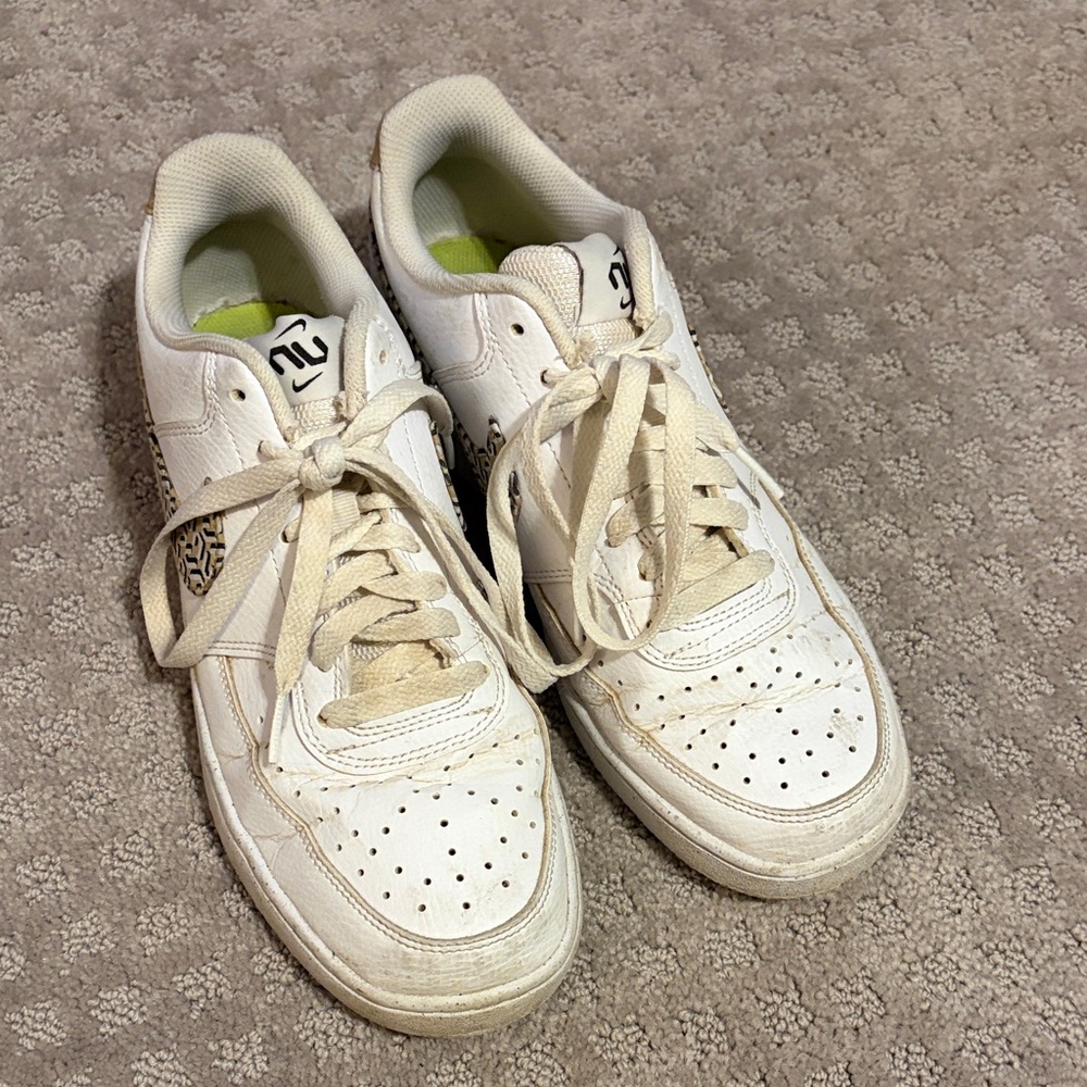 Nike White Low-Top Athletic Sneakers with Neutral Accents